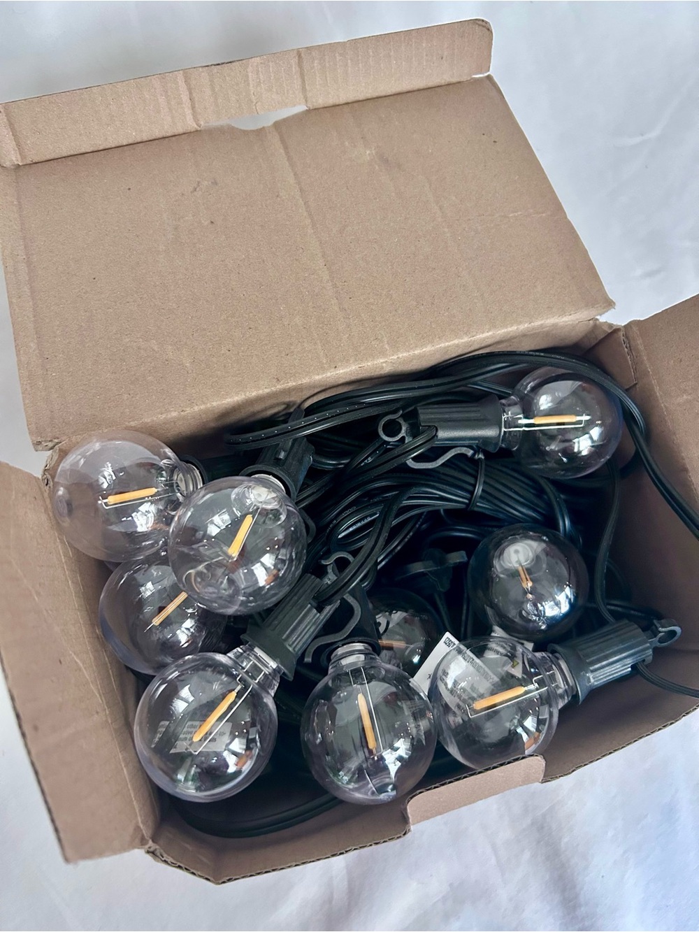 Brightown G40 LED Outdoor Patio String Lights 28 Ft Warm White
